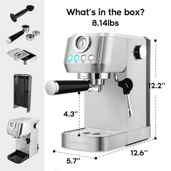 Solis Barista Perfetta Espresso Machine - Silver - Open Box