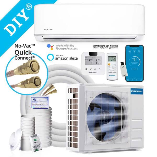 MRCOOL DIY Gen-3 34,400 BTU 3 Ton 16 SEER Smart Ductless Mini Split A/C and Heat  Pump w/ 25 ft. Install Kit and Mini Stat 230V DIY36HP230B25MS - The Home  Depot