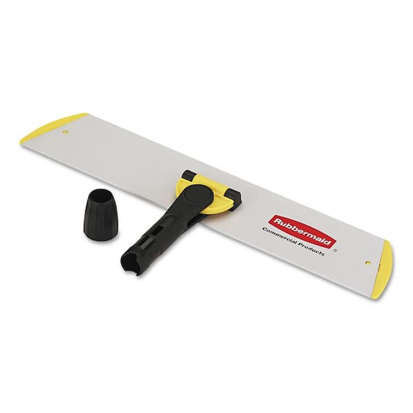 Rubbermaid Commercial Products 17.19 in. W x 3 in. D Wet/Dry Mop Aluminum HYGEN Quick Connect S-S Frame in Yellow