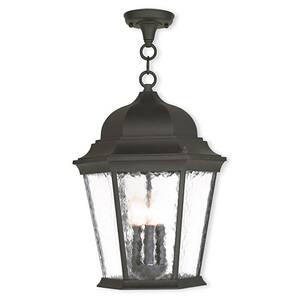 Livex Lighting Hamilton 3 Light Textured Black Outdoor Wall Lantern 7566-14