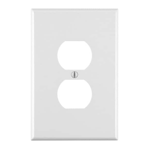 1-Gang White Duplex Outlet/Receptacle Plastic Jumbo/Oversized Wall Plate (5-Pack) 88103-WMP