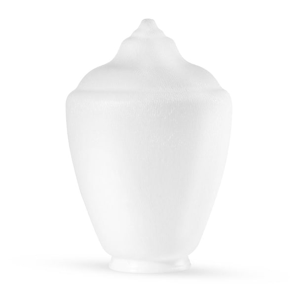 Flame Tip Series 67 White Polyethylene Streetlamp Globe with 3.88 in. Fitter Neck - No Fixture Included