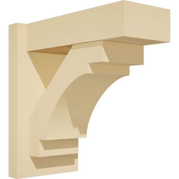 Ekena Millwork Merced 7 in. W x 14 in. H x 14 in. D Signature Urethane Polyurethane Outlooker with Block Ends