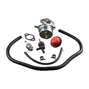 Carburetor Kit with Spark Plug, Primer, Primer line, Fuel line Compitable with Tecumseh 632334,632334A, 632111,632370