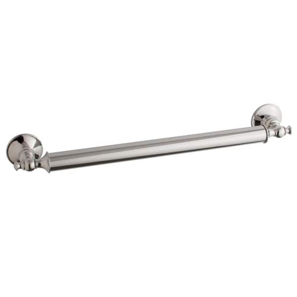 KOHLER Traditional 18 in. x 2.5625 in. Concealed Screw Grab Bar in Polished Stainless