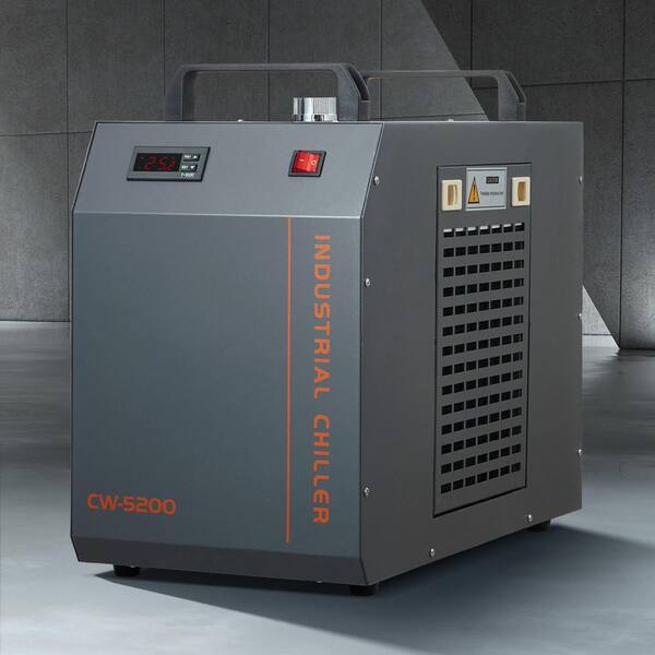 Industrial Water Chiller, CW-5200, Industrial Water Cooler Cooling System with Built-in Compressor 7L Water Tank