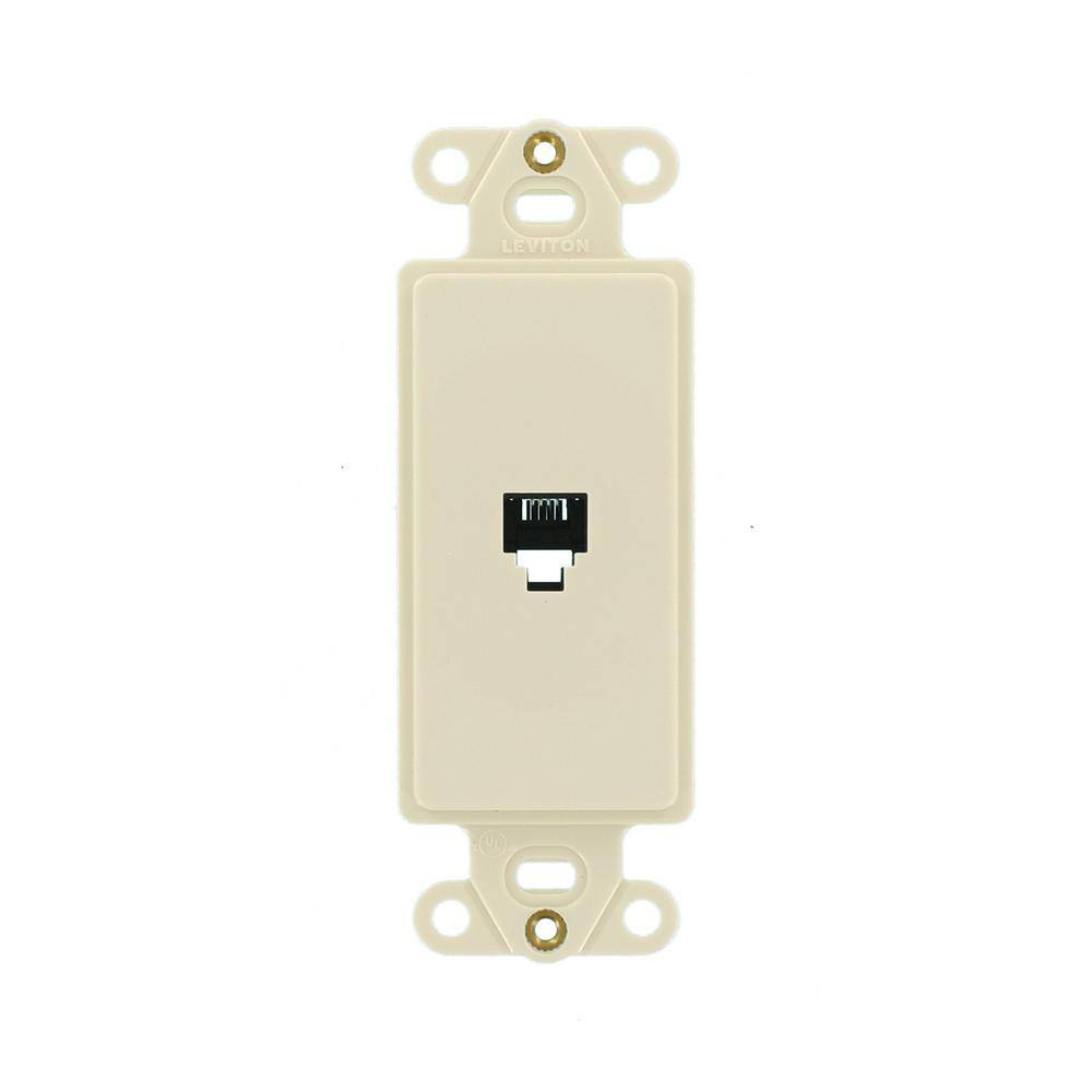 Leviton 40649-t Inserti Decora 6P4C Con Terminali A Vite – Light Almond, Per Placche A Muro Decora E HDMI