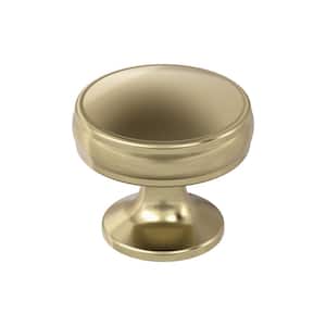 Renown 1-1/4 in. (32mm) Traditional Golden Champagne Round Cabinet Knob