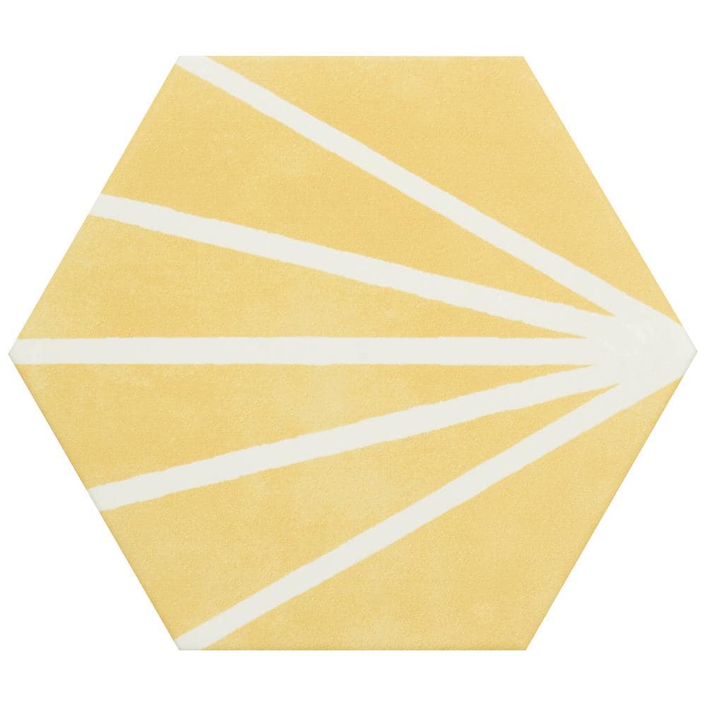 Eclipse Ray Yellow 7.79 in. x 0.59 in. Matte Porcelain Floor and Wall Tile Sample price history on PriceWatchPro