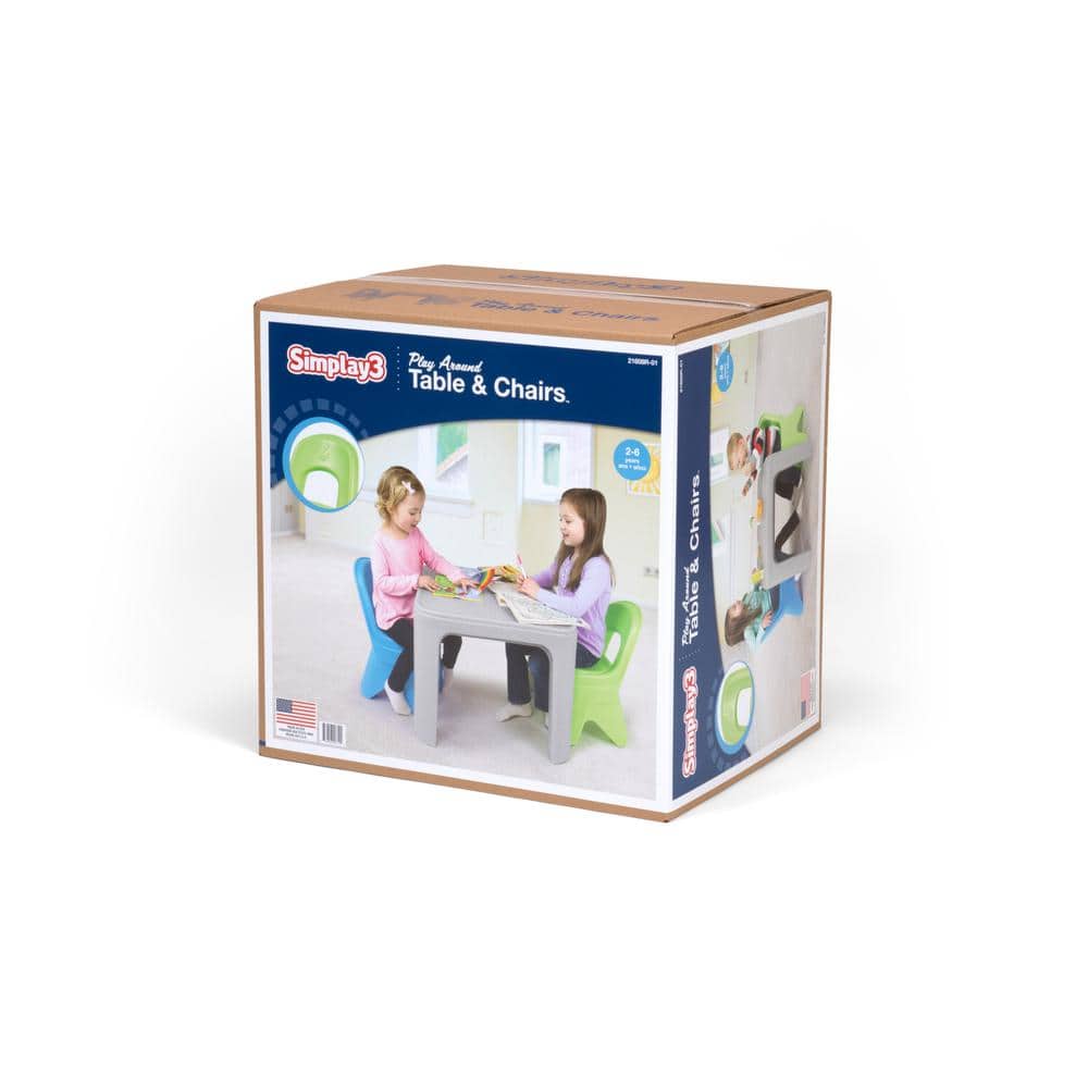 Simplay3 Durable Plastic Kids Play Table and Chair Set