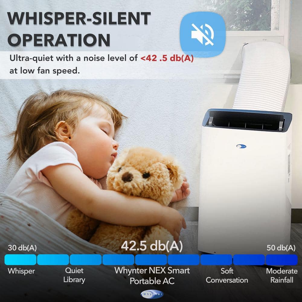 Whynter 14,000 BTU White Portable AC with Heater and Wi-Fi