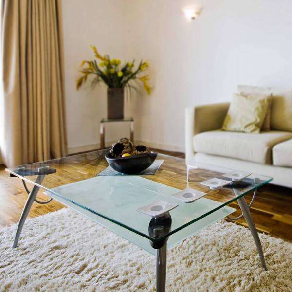 28 inch square glass table top