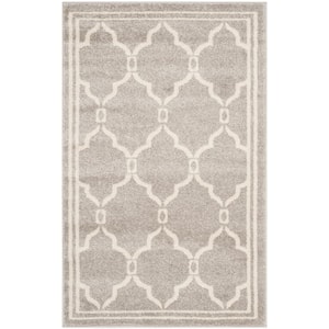 TrafficMaster Trellis Grey 2 ft. 6 in. x 4 ft. Accent Rug MT1004725 - The  Home Depot