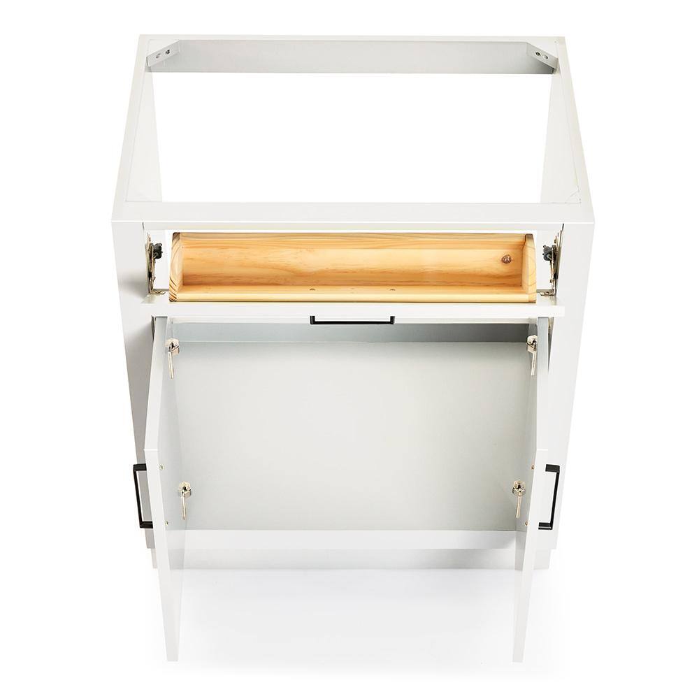 Hepburn 30" White Hardwood Single Freestanding Vanity Cabinet