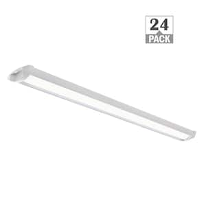 44 in. 120-Watt Equivalent 3400 Lumen Quick Easy Install Integrated LED Strip Light Fixture 4000K Bright White (24-Pack)