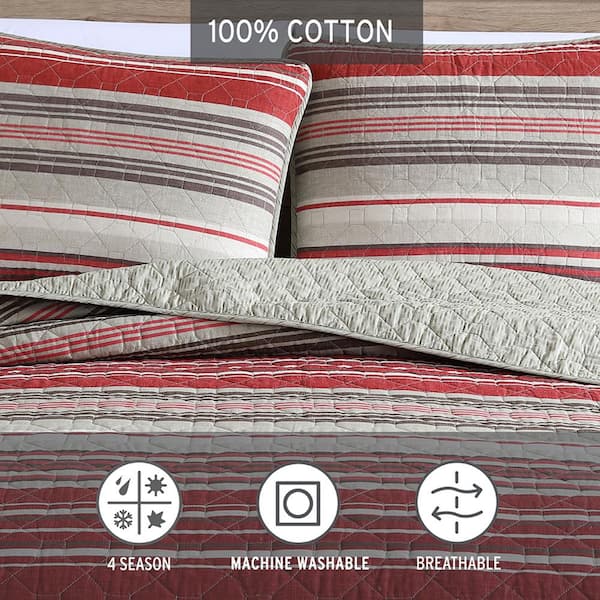 Eddie Bauer Yakima Valley Quilt Set Red - Full-Queen