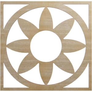 0.375 in. x 6.25 in. x 18 in. Wood Medallion Moulding