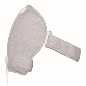 23.43 in. W X 12.8 in. D X 4.13 in. H Weighted Massaging Heating Shoulder Wrap