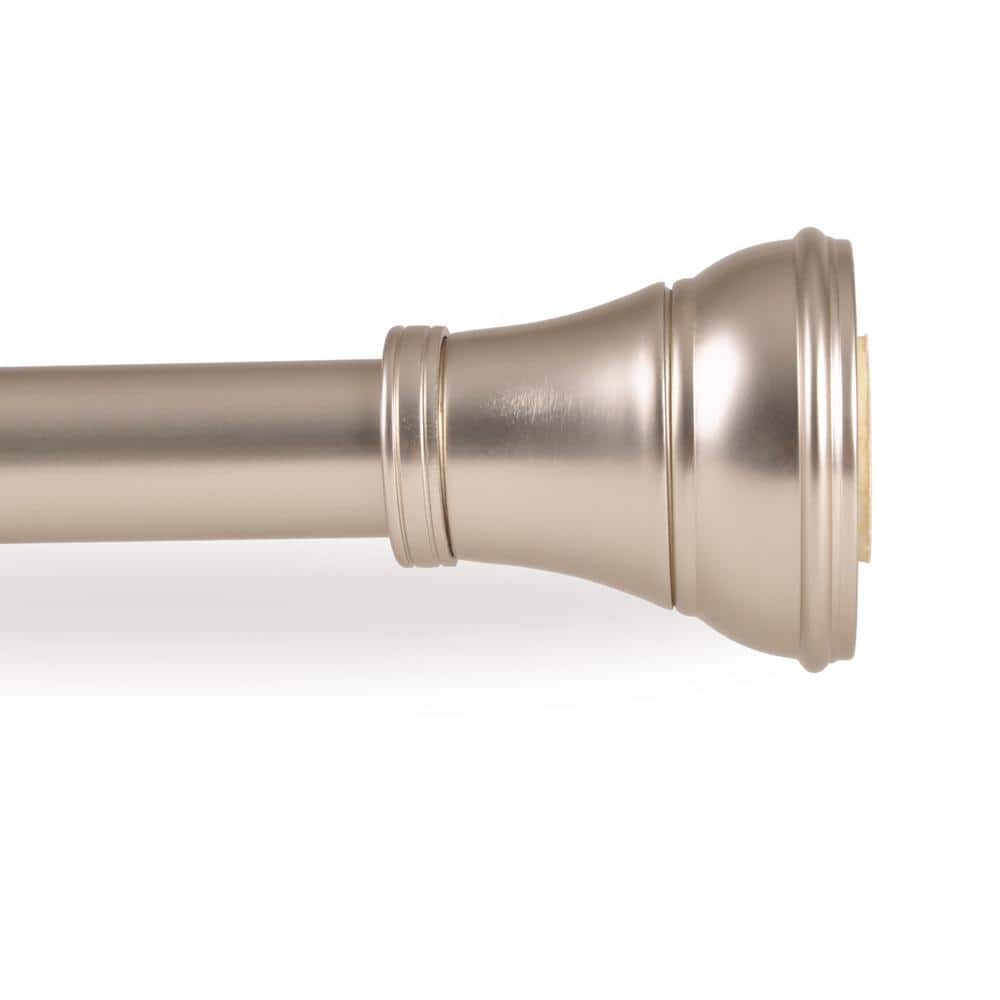72" Brushed Nickel Aluminum Decorative Tension Shower Rod