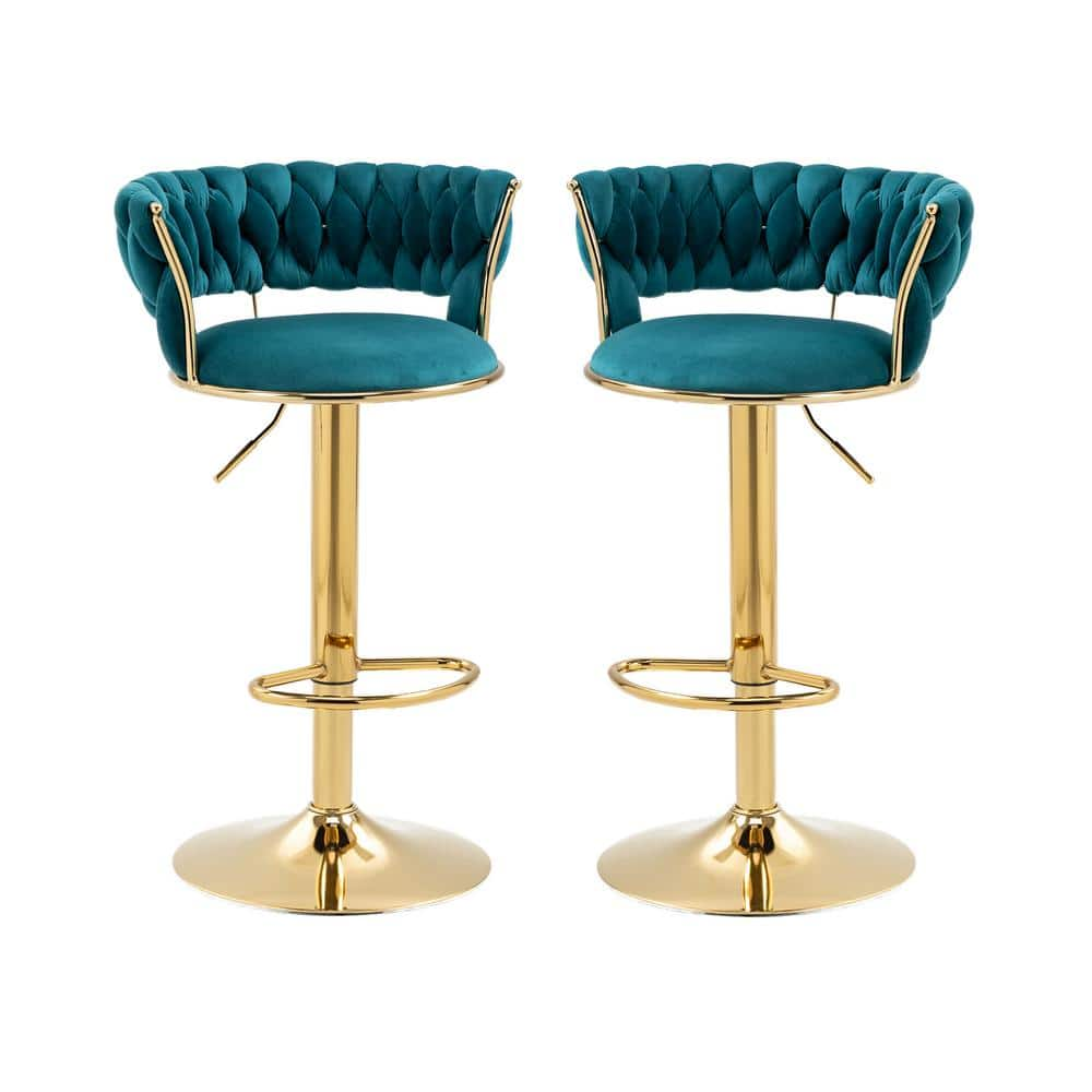 Teal swivel bar stools hot sale