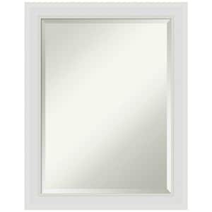 Flair Soft White Narrow 22 in. H x 28 in. W Framed Wall Mirror