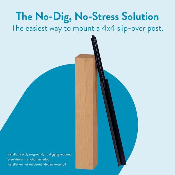 In-ground Post Anchor Kit, Wood and Steel