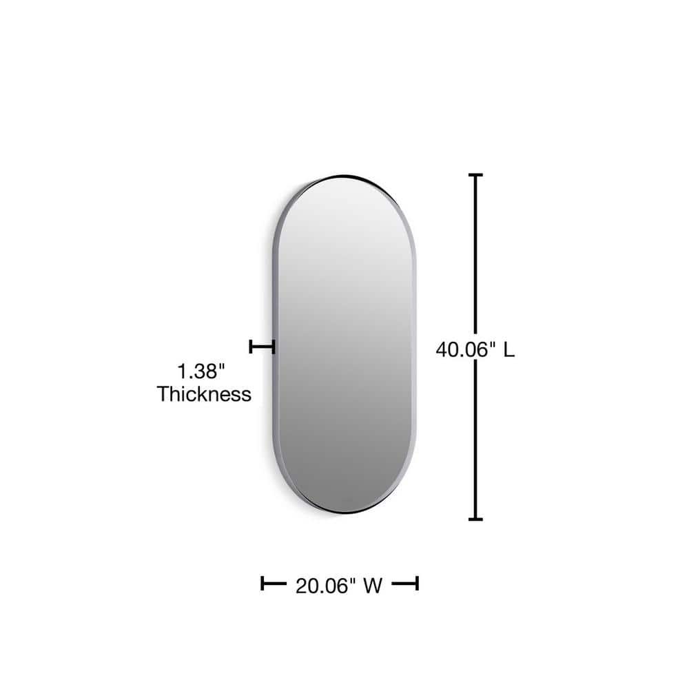 Essential Polished Chrome 40" x 20" Framed Bathroom Vanity Mirror