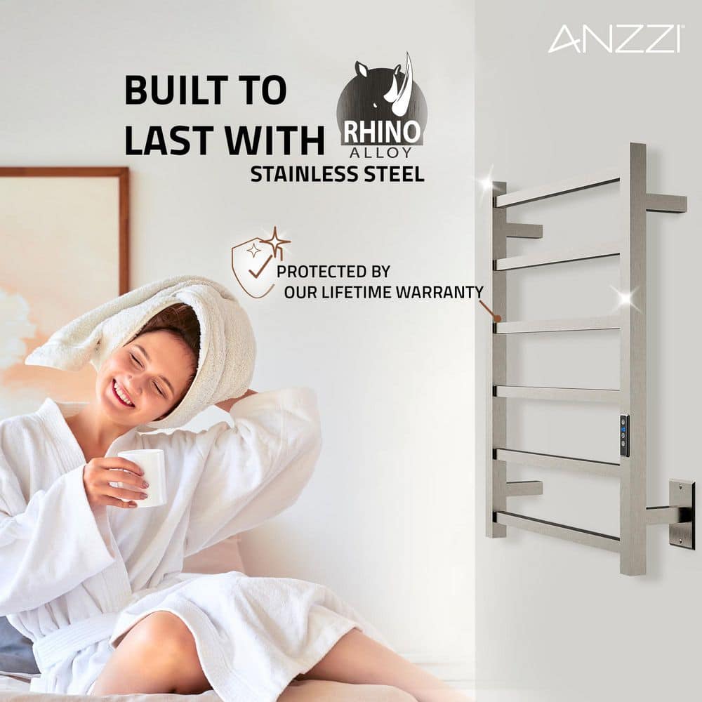 Charles Series Brushed Nickel Wall Mounted Electric Towel Warmer