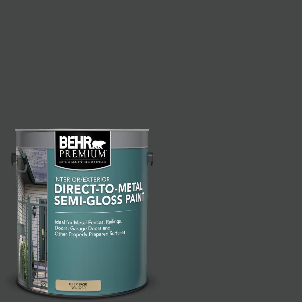 Behr Premium 1 Gal Ppu26 23a Dark Secret Semi Gloss Direct To Metal Interior Exterior Paint 323001 The Home Depot