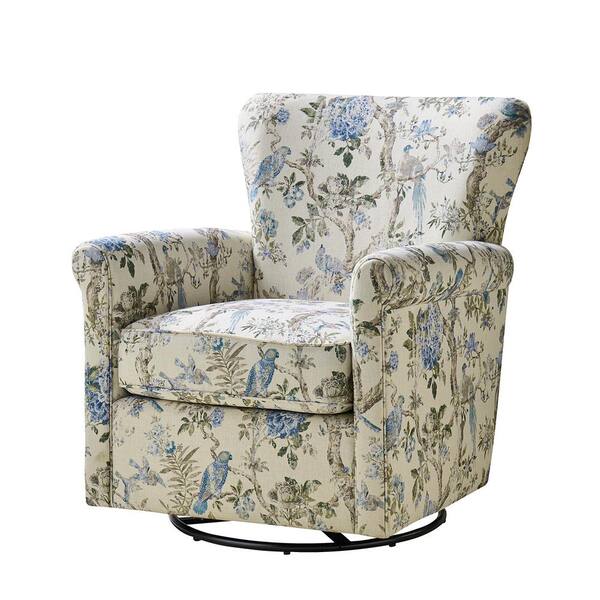 Floral swivel chair sales