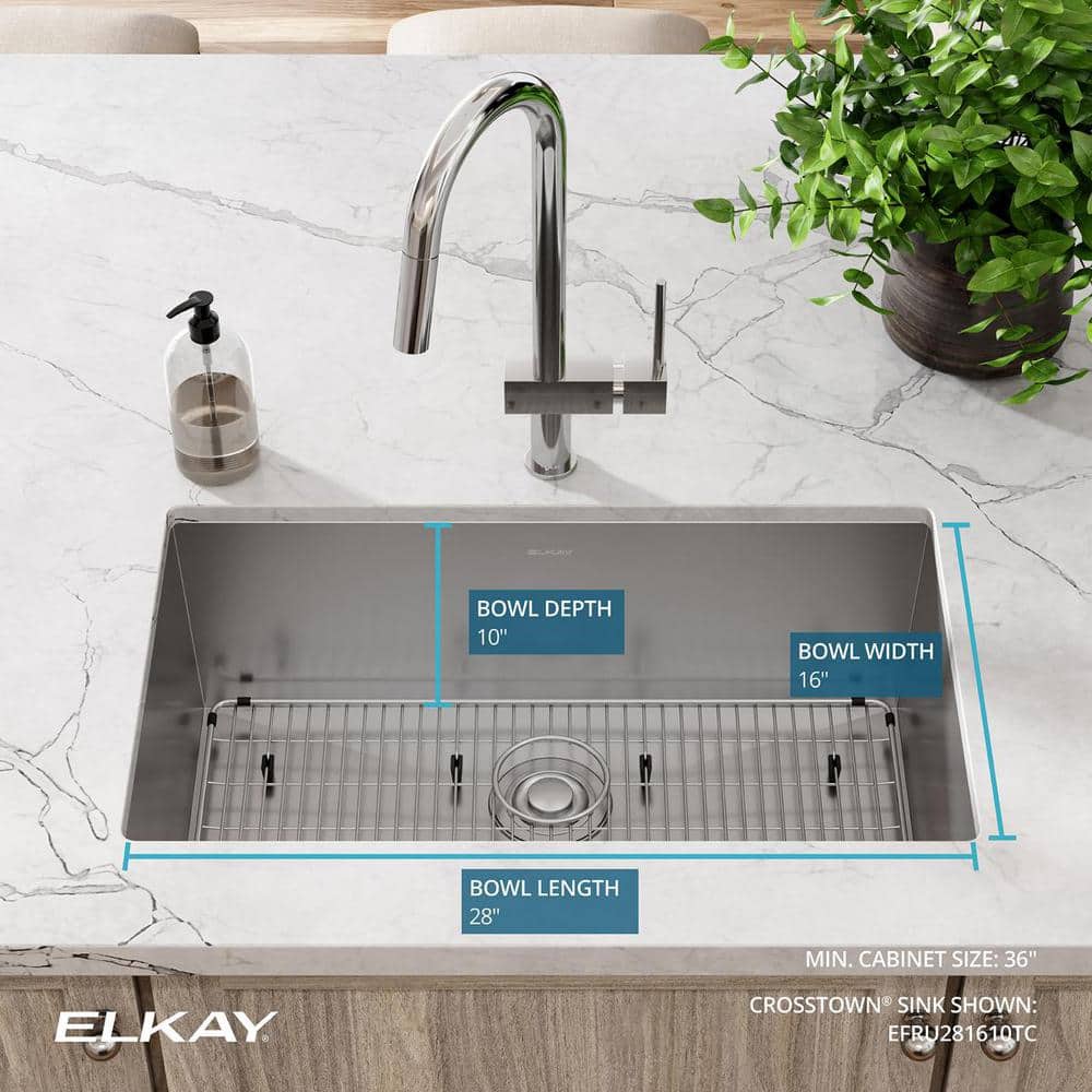 Elkay 31'' Satin Stainless Steel Single Bowl Undermount Sink