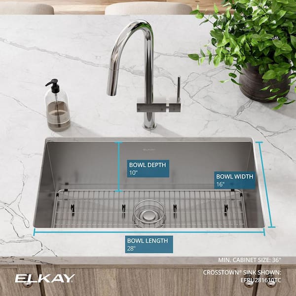 Elkay Crosstown 31 in. Undermount Single Bowl 16-Gauge Stainless