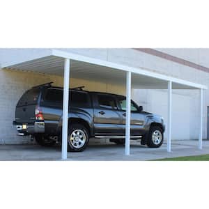 16 ft. x 12 ft. Dark Bronze Aluminum Frame White Roof Carport, 20 lbs. Snow Load