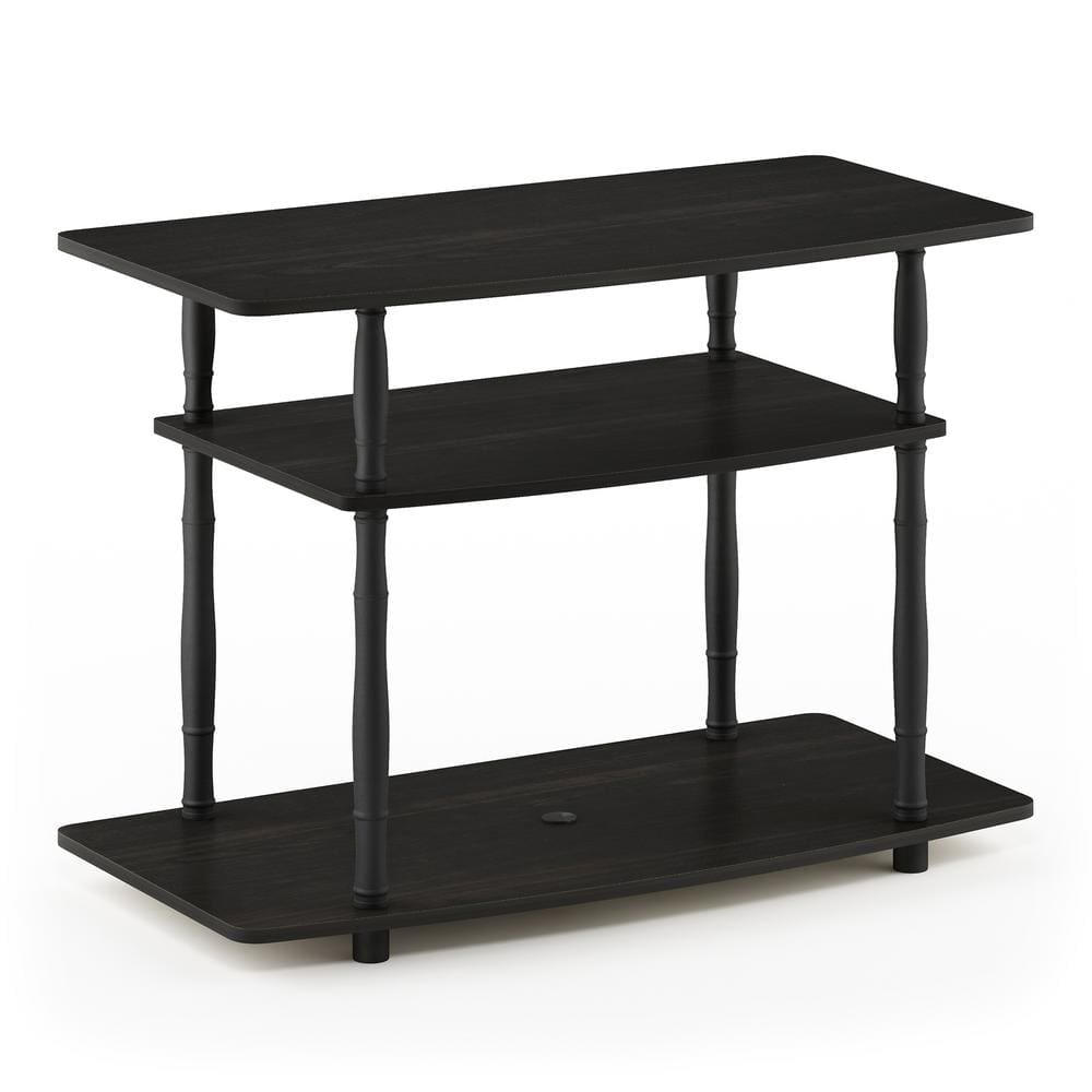 Furinno TurnNTube Espresso/Black TV Stand Entertainment Center Fits