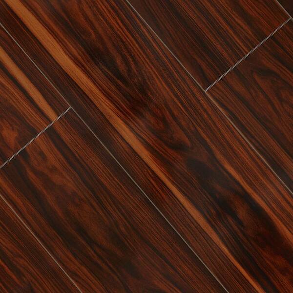Hampton Bay High Gloss Redmond African 8 mm Thick x 7-3/5 in. Wide x 47-7/8 in. Length Laminate Flooring (20.20 sq. ft. / case)