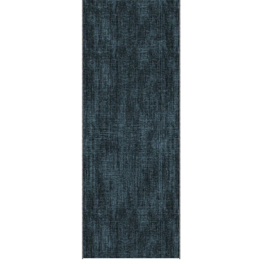 Ascend Non-Slip Rubberback 2 ft. x 13 ft. Indoor Custom Cut Extra Long Runner Rug 1 ft. 11 in. x 13 ft., Navy price history on PriceWatchPro