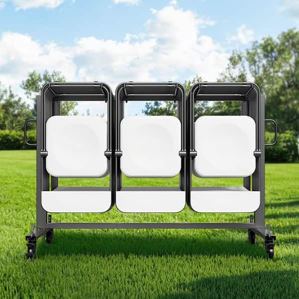 SKYSHALO Folding Chair Rack, Multi-Function Chair Storage Dolly