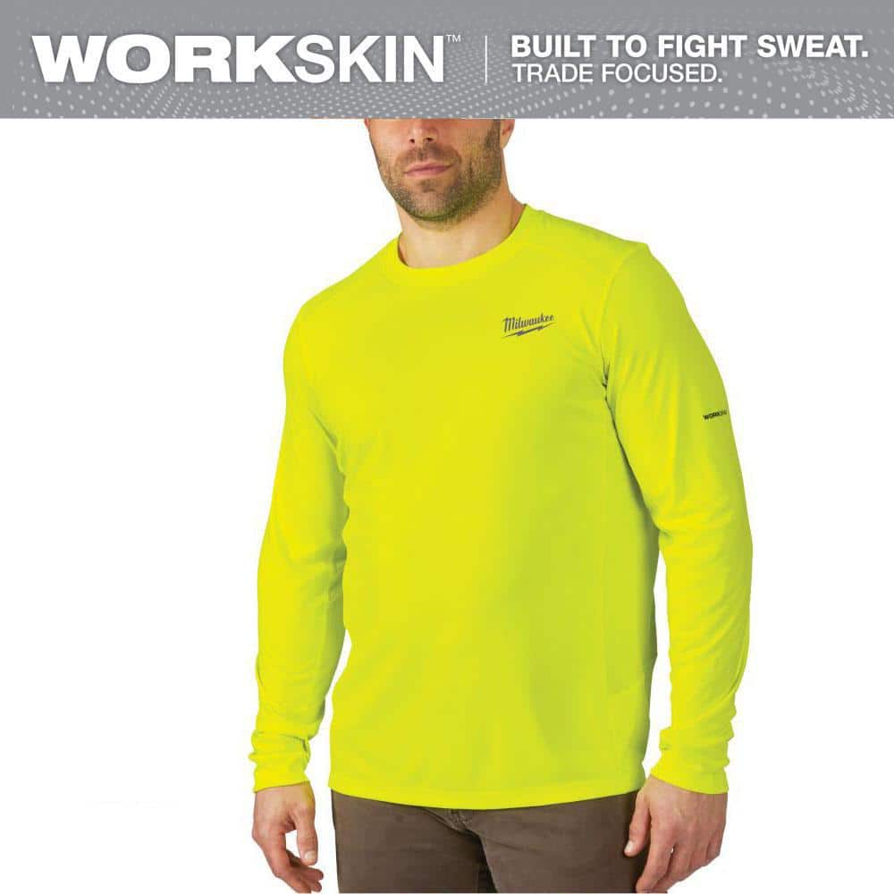 Men's Work Skin Medium Hi-Vis Light Weight Performance Long-Sleeve T-Shirt price history on PriceWatchPro