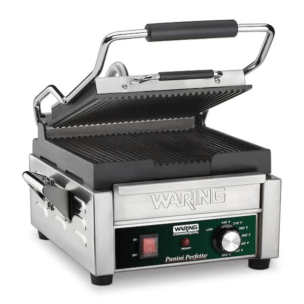 Waring Commercial Panini Perfetto Compact Panini Grill - 120-Volt (9.75 in. x 9.25 in. Cooking Surface)