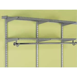 Configurations 1.875 in. D x 12.375 in. W x 26.937 in. H Add-On Hanging Metal Closet System Kit in Titanium