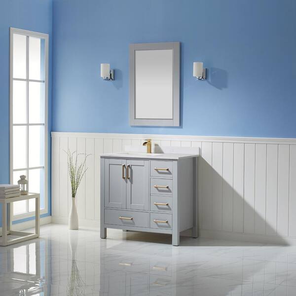 Bath Vanity In Paris Grey, Grey Vanity Bathroom Paint Ideas