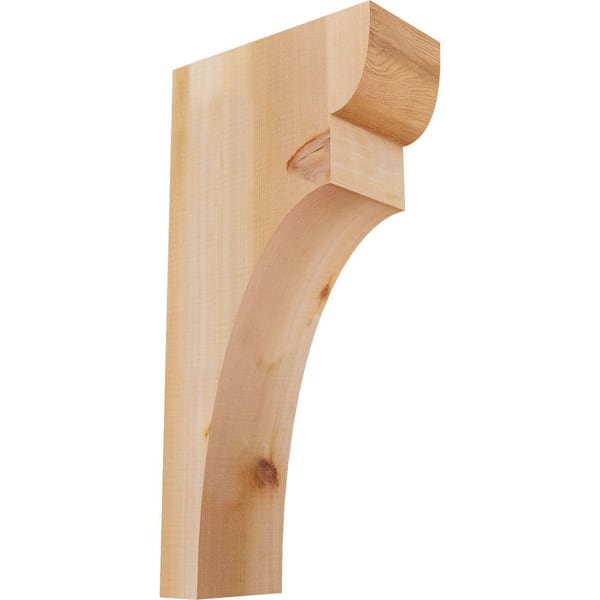 Ekena Millwork 5-1/2 in. x 12 in. x 24 in. Western Red Cedar Yorktown Smooth Corbel