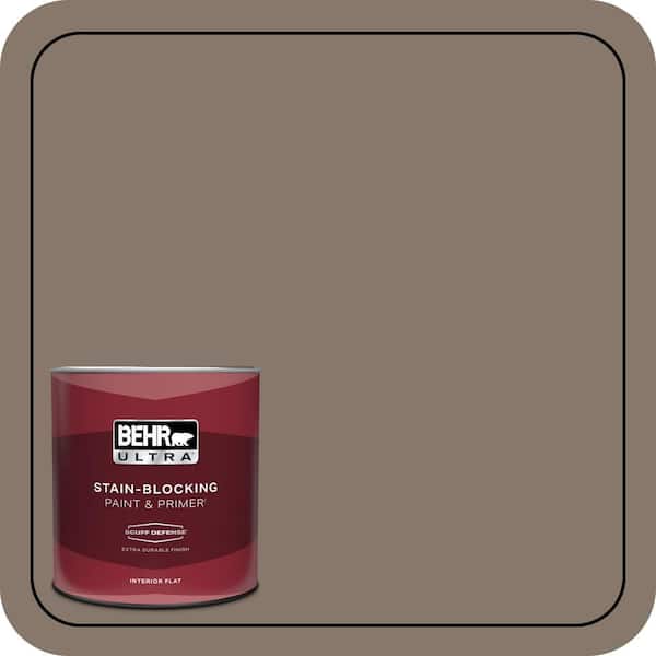 BEHR ULTRA 1 qt. #MQ2-38 Grizzly Extra Durable Flat Interior Paint & Primer