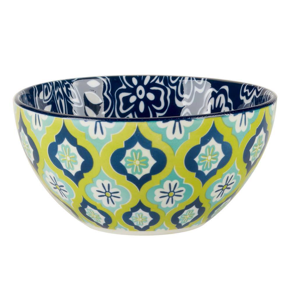 Multicolor Ceramic 30 oz Microwave Safe Dessert Bowls Set