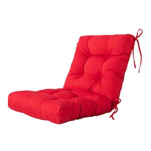 Outdoor Cushions Dinning Chair Cushions with back Wicker Tufted Pillow for Patio Furniture in Red