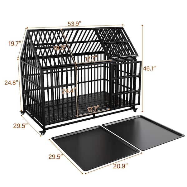 maocao hoom Heavy Duty Metal Dog Crate, Dog Kennels for