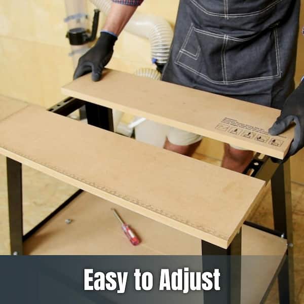 Universal Power Tool Stand, 32 in. Work Height, MDF Split Top Expands to 20 in. x 25 in.