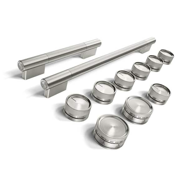 Stainless Steel Commercial-Style Dual Fuel Range Handle and Knob Hardware Accessory Kit 1-pack