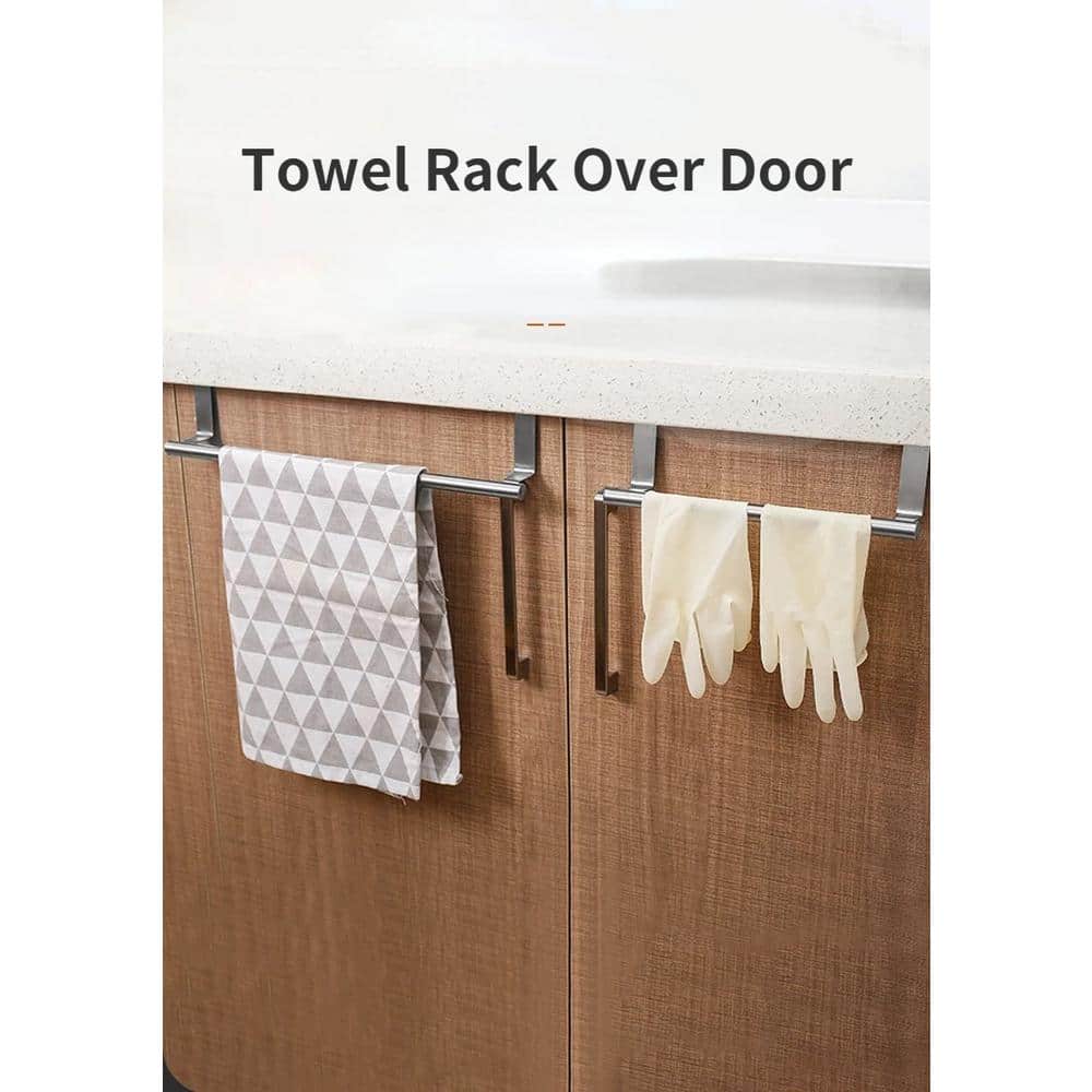 Stainless Steel Over Door Towel Rack Set, 2-Pack
