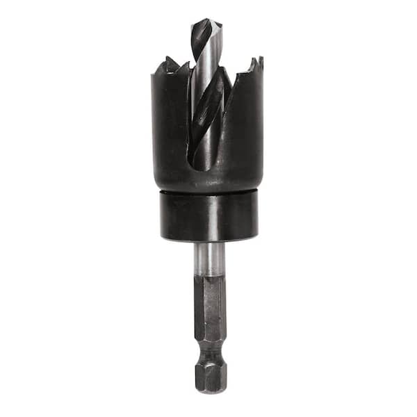 Vermont American 1 in. Carbon Hole Saw with Mandrel for Cutting Wood, Composition, Soft Metal, and Plastic